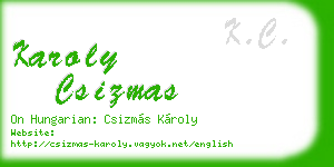 karoly csizmas business card